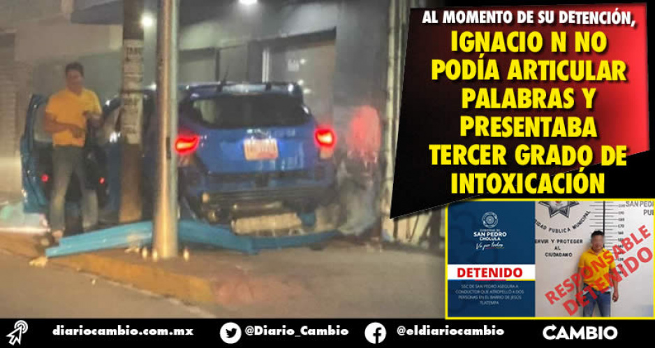 Briago atropella a pareja en San Pedro Cholula; la mujer se debate entre la vida y la muerte (FUERTES FOTOS Y VIDEO)