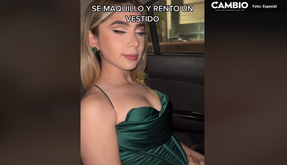 Renta vestido de gala para cenar con su novio y la termina llevando a los tacos (VIDEO)