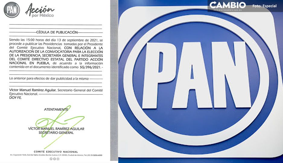 CEN del PAN aprueba convocatoria para renovación de dirigencia estatal el 14 de noviembre