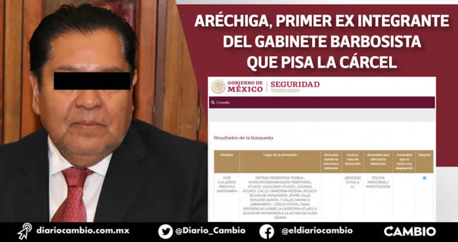 Detienen a Guillermo Aréchiga: es el primer integrante del gabinete barbosista en pisar la cárcel