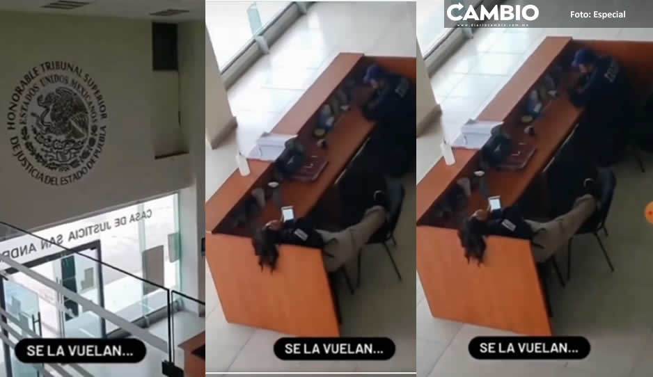 VIDEO: Exhiben a guardias descansando plácidamente en Casa de Justicia