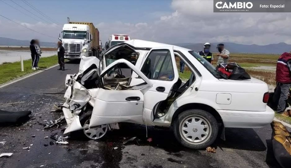 ¡Qué tragedia! Un muerto y cuatro heridos por impactante choque en autopista Amozoc- Perote