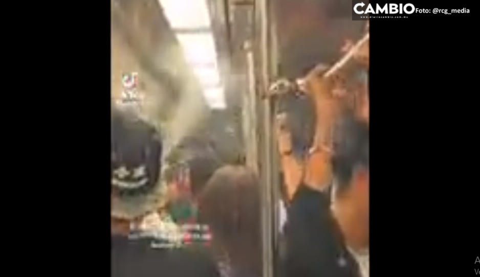 ¡Qué buen viaje! Pasajero prende su “churrote” en vagón del Metro (VIDEO)