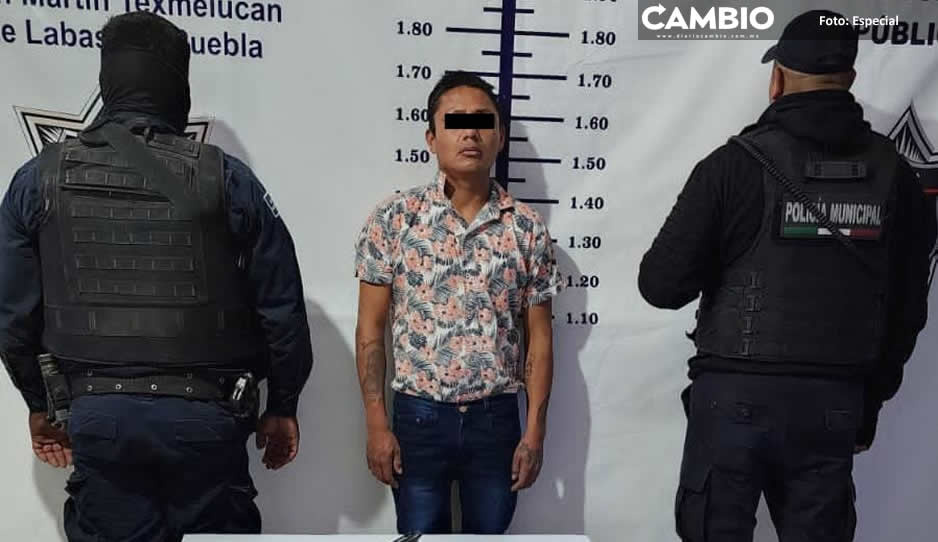 Detienen a Joel N, por portación ilegal de armas de fuego en Texmelucan