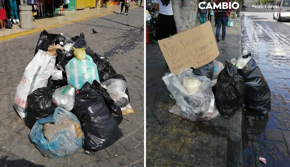 Tehuacán inundada de basura, 300 toneladas se acumularon en la calle ante cierre de relleno sanitario