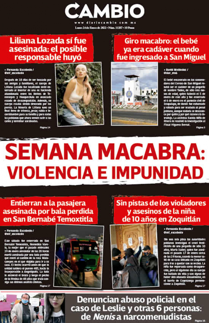 SEMANA MACABRA: VIOLENCIA E IMPUNIDAD