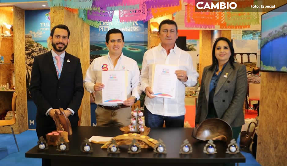 Lorenzo Rivera firma acuerdos para hermanar Chignahuapan con otros Pueblos Mágicos
