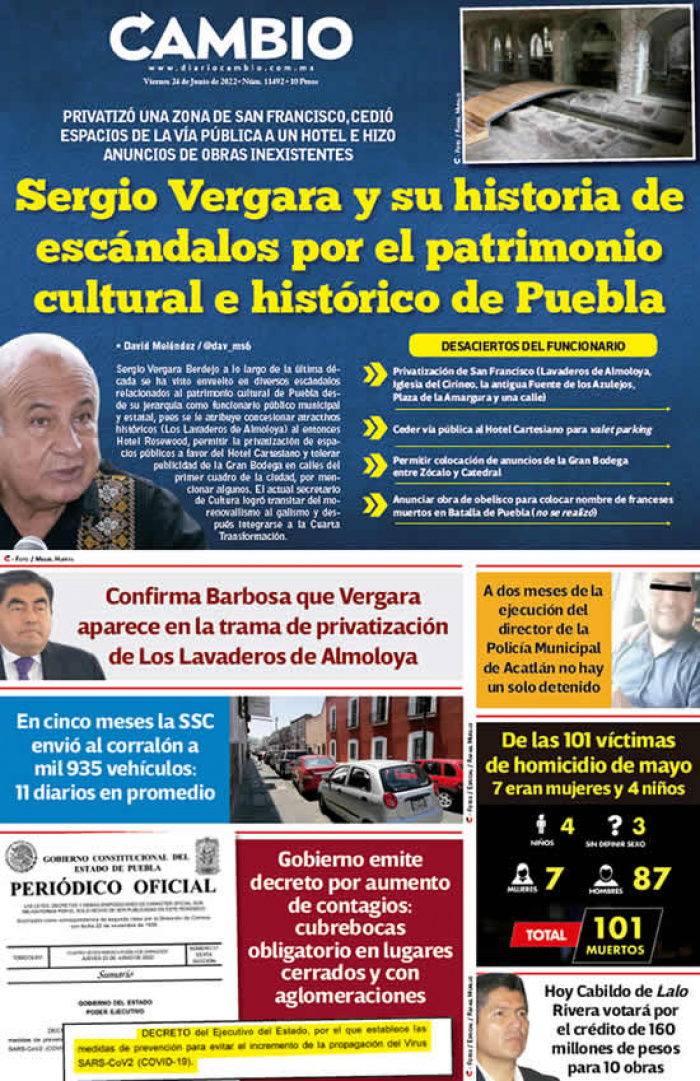 Sergio Vergara y su historia de escándalos por el patrimonio cultural e histórico de Puebla