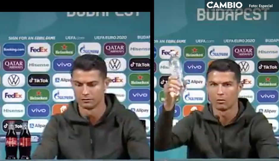 Coca Cola tiene desplome millonario tras desprecio de Cristiano Ronaldo (VIDEO)
