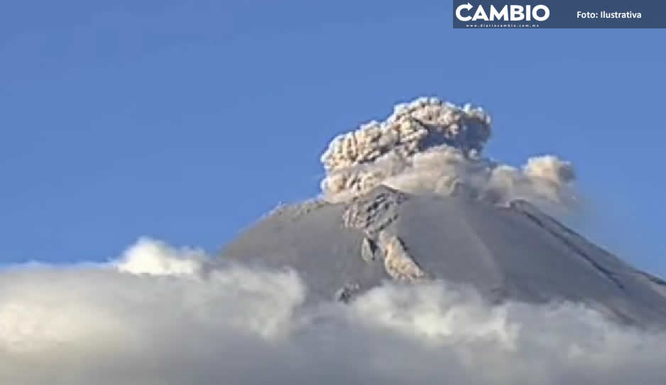 Popocatépetl emite 127 exhalaciones, se encuentra en color Amarillo Fase 2