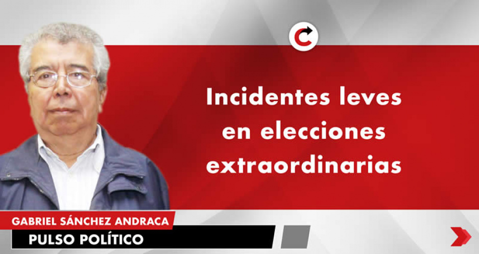 Incidentes leves en elecciones extraordinarias