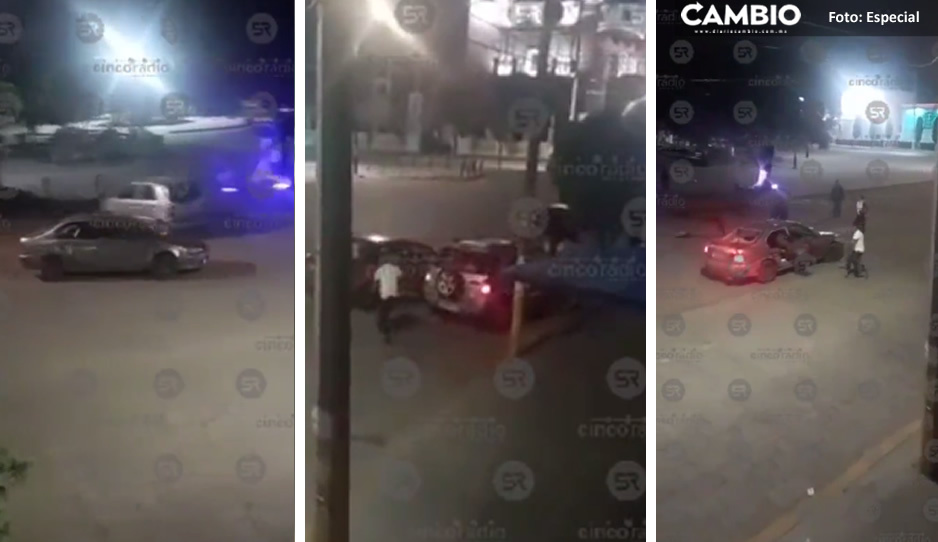 VIDEO: Automovilista ebrio choca vs carro tras riña campal en el centro de Amozoc