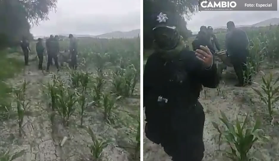 Campesinos acusan y exhiben extorsión por policías municipales de Tlacotepec (VIDEO)