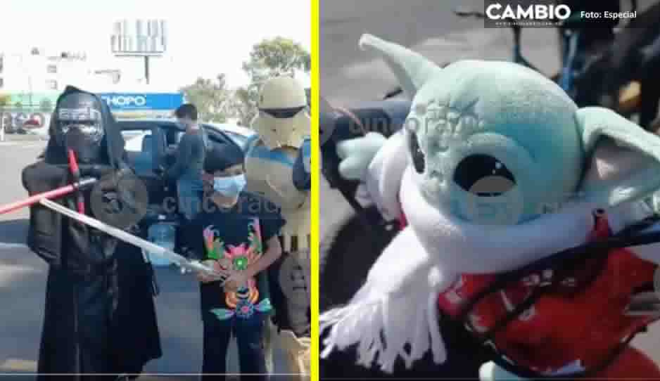 Con Kylo Ren y hasta el Baby Yoda: Así se vivió la rodada de Star Wars en Puebla (VIDEO)