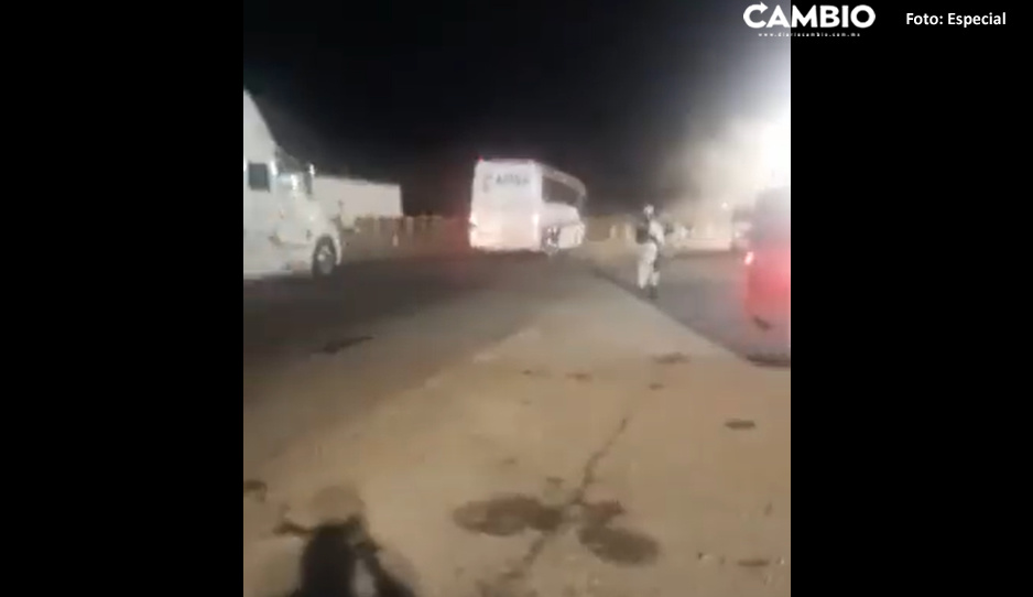 Filtran VIDEO de elementos de la Guardia Nacional rafagueando autobús de pasajeros