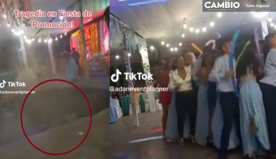 ¡Se los tragó la tierra! Graduados caen a socavón que se formó en pista de baile (VIDEO)