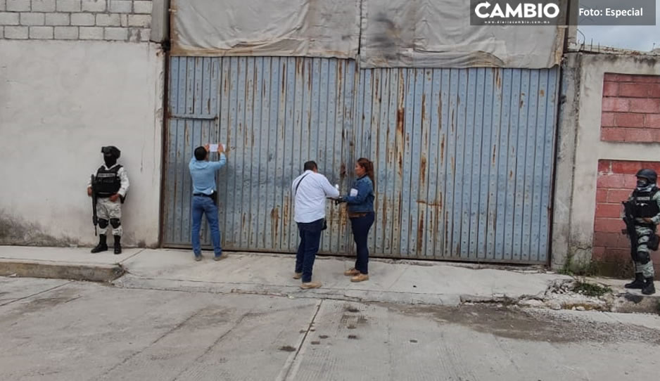 Tras cateo, aseguran y clausuran inmueble en Texmelucan