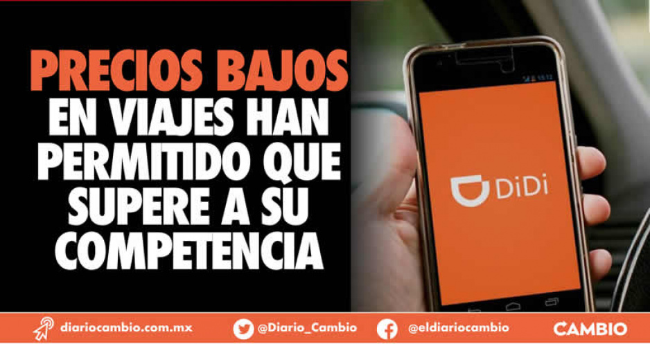 En tres años DiDi se comió a Uber y tiene el doble de unidades trabajando en Puebla (VIDEO)