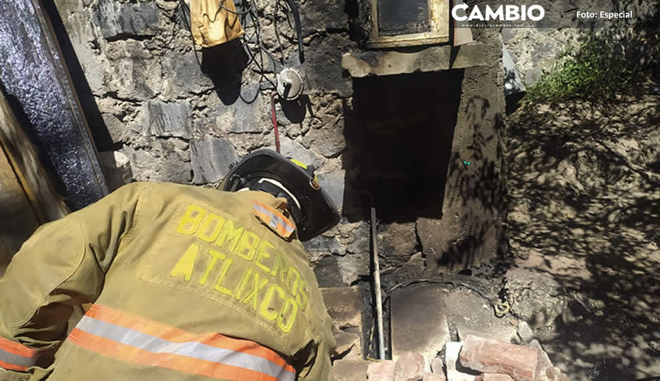Bomberos de Atlixco logran sofocar incendio provocado por tanque de gas
