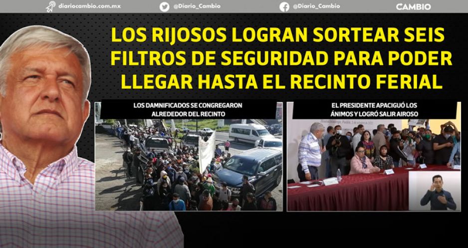 AMLO en riesgo en Huauchi: turba revienta evaluación pero acaba toreando a damnificados (FOTOS Y VIDEOS)