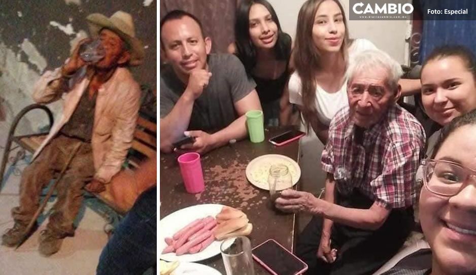 ¡Qué gran corazón! Familia adoptan a abuelito de 108 años que vivía en la calle (VIDEO y FOTOS)