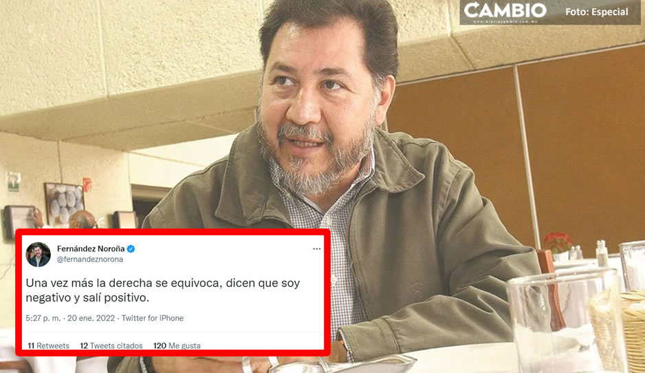 Fernández Noroña da positivo a Covid por segunda ocasión