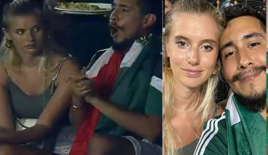 A la novia gringa del Toluco, no le gusta el futbol: así empezó la discusión
