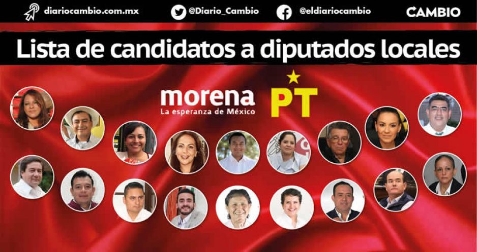 Esta es la lista de candidatos a diputados locales de Morena-PT: misterio en sólo 6 distritos