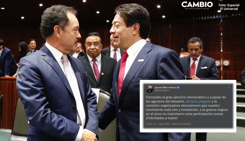 Nacho Mier respalda a Mario Delgado y celebra la participaci&oacute;n en el proceso interno de Morena