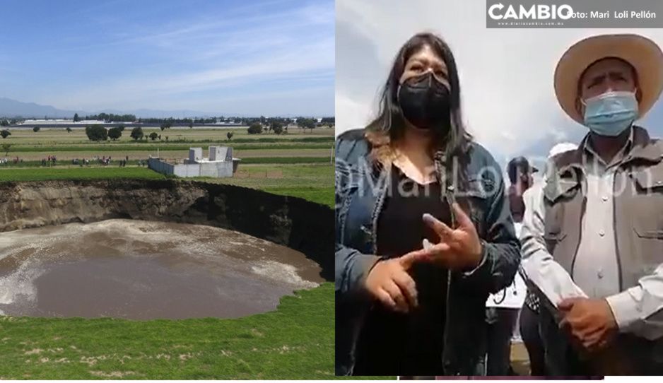 Pobladores de Juan C Bonilla denuncian grietas en sus casitas por el socavón, desalojan casas