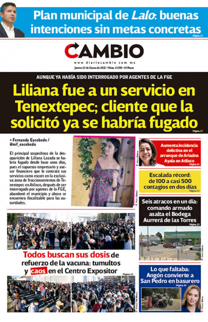 Liliana fue a un servicio en Tenextepec; cliente que la solicitó ya se habría fugado