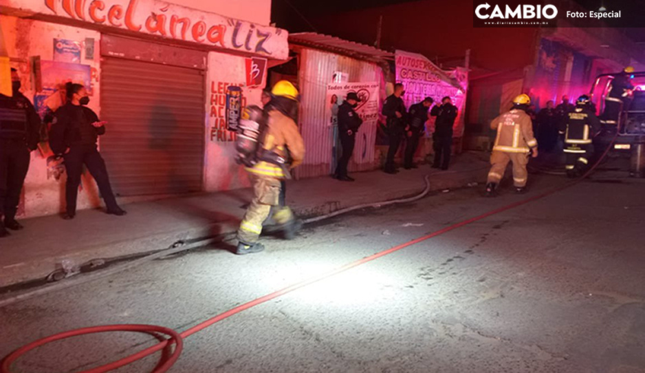Arde en llamas taller de hojalatería y pintura en San José los Cerritos