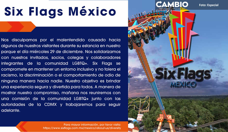 Six Flags se retracta todos pueden mostrar su cariño: ¡VIVA EL AMOR!