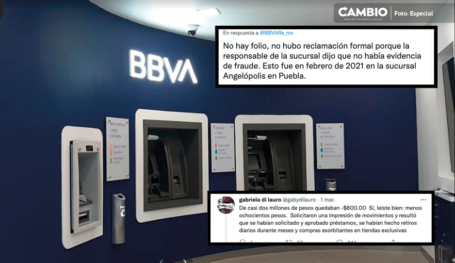 Sucedió en BBVA Angelópolis: ejecutivo se aprovecha de ancianito y le vacía cuenta de casi 2 millones de pesos