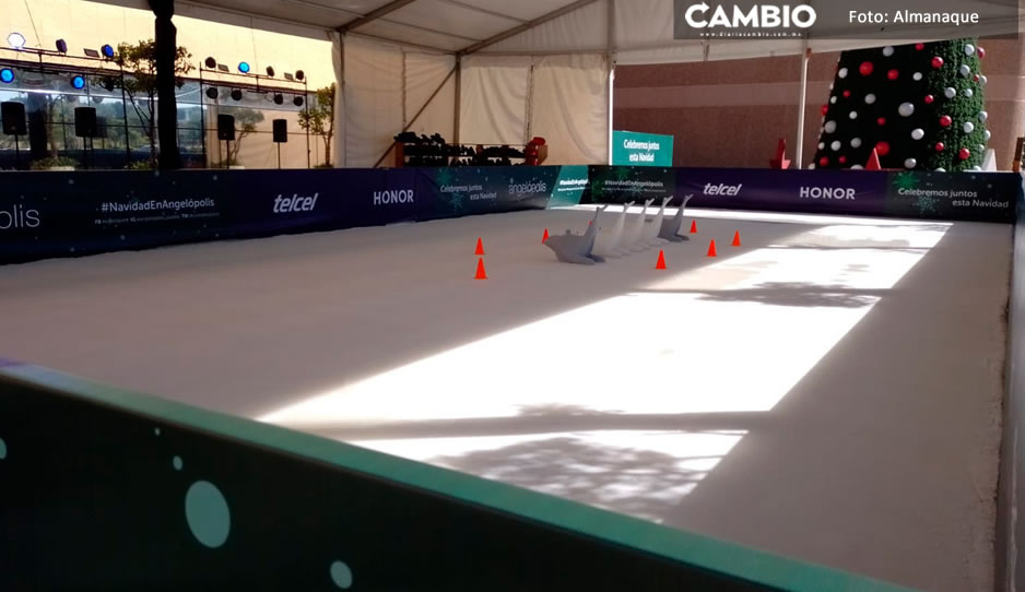 ¿Sin planes para las vacaciones? Centro Comercial Angelópolis abre pista de hielo gratuita
