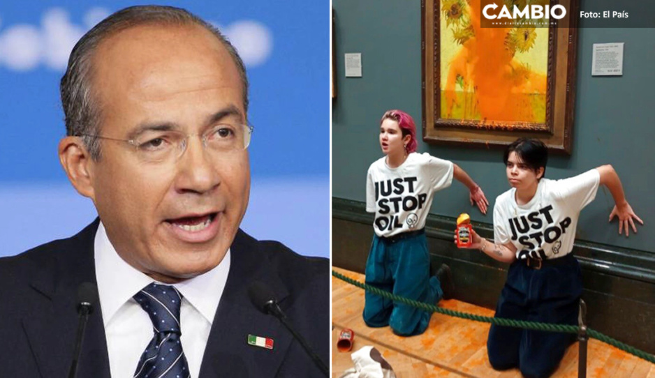 Felipe Calderón enfurece por ataque contra obra de Van Gogh: “No tienen m….”