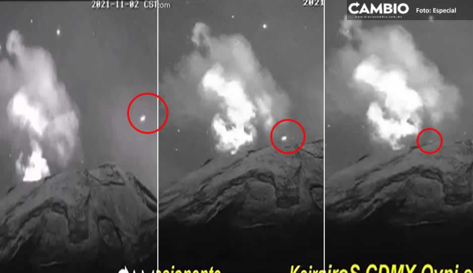 OVNI entra dentro del cráter del Popocatépetl: VIDEO impactante