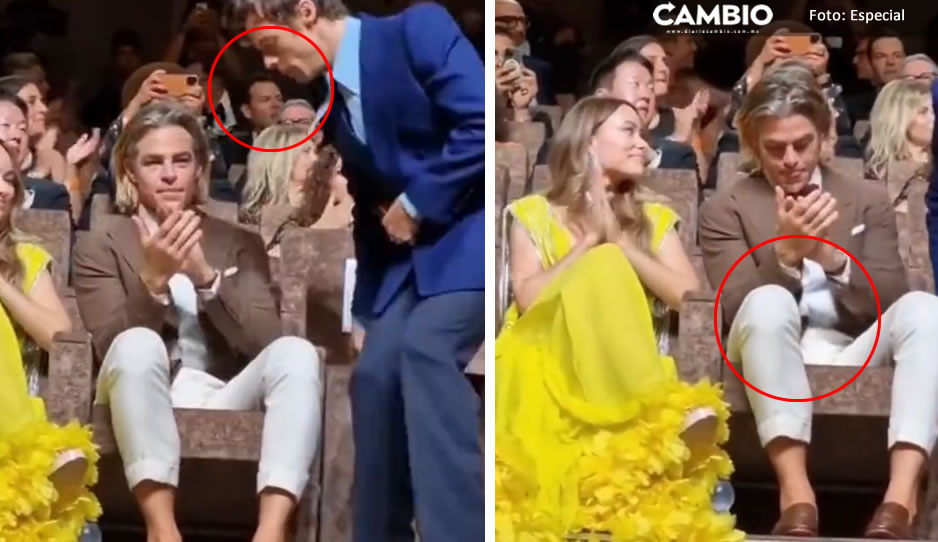 ¡Guácala! Harry Styles le “escupe” al actor Chris Pine durante Festival de Cine de Venecia (VIDEO)