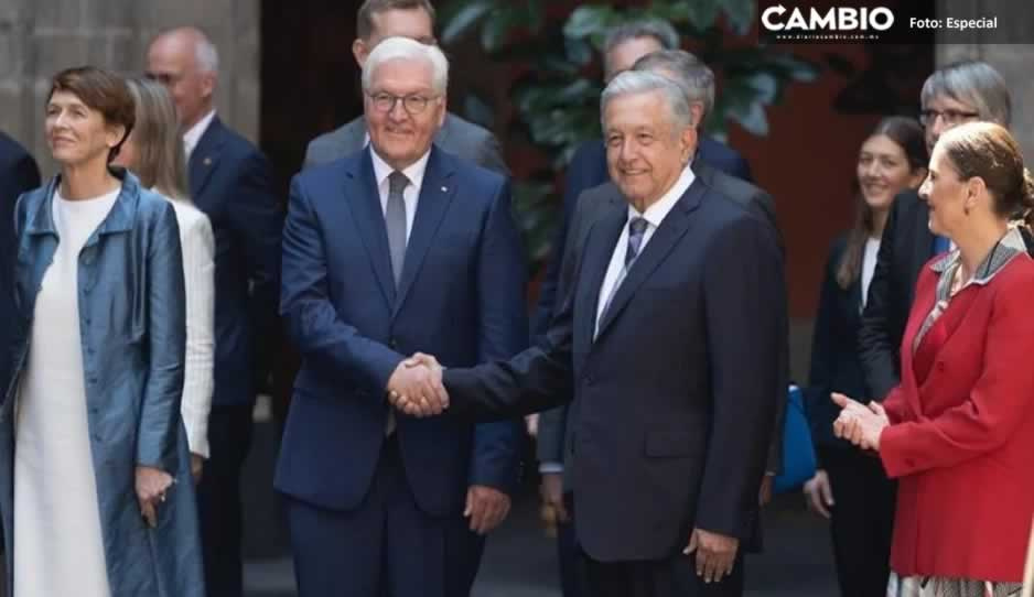 AMLO se reúne con el presidente de Alemania en Palacio Nacional