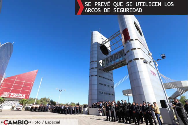 sergio salomon pone marcha plan seguridad fuerza por puebla arcos seguridad
