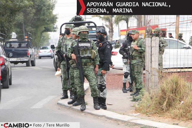sergio salomon pone marcha plan seguridad fuerza por puebla gn sedena marina