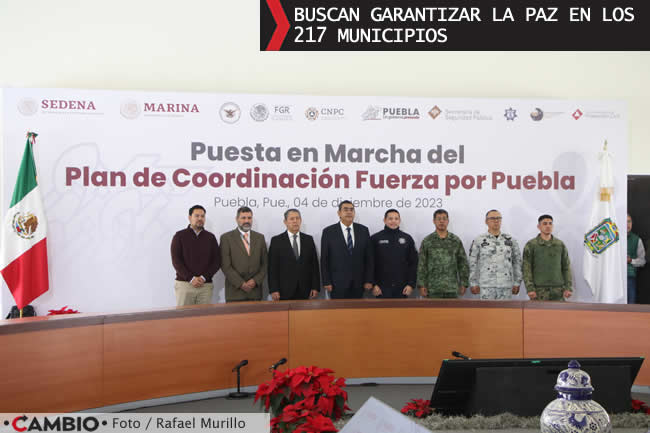 sergio salomon pone marcha plan seguridad fuerza por puebla