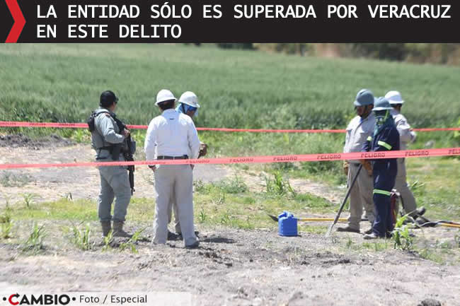 aumenta 19 por ciento tomas clandestinas huachigas puebla 2do lugar nacional