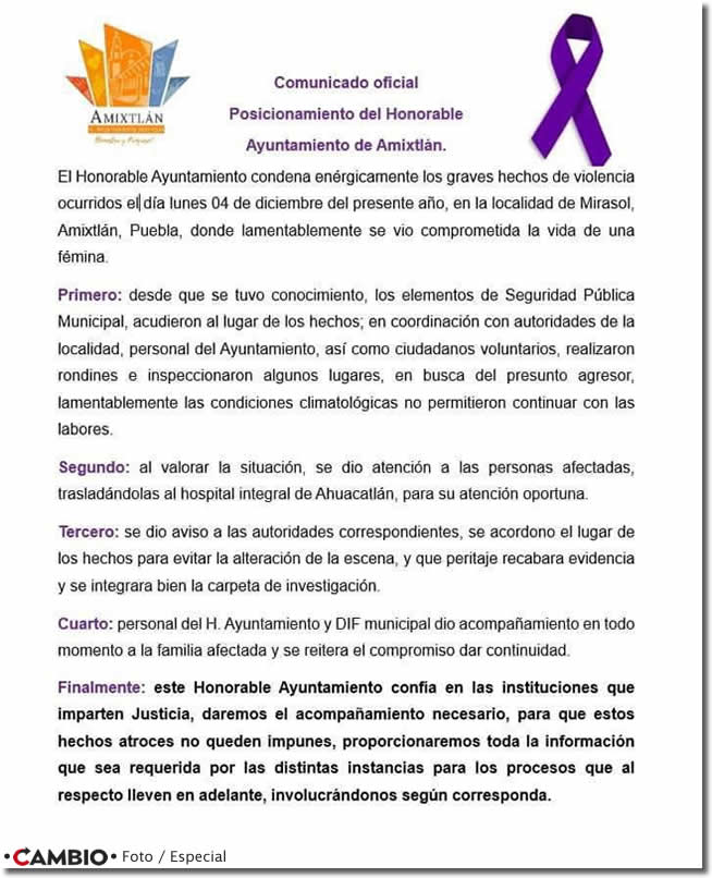 feminiciio paola c amixtlan comunicado
