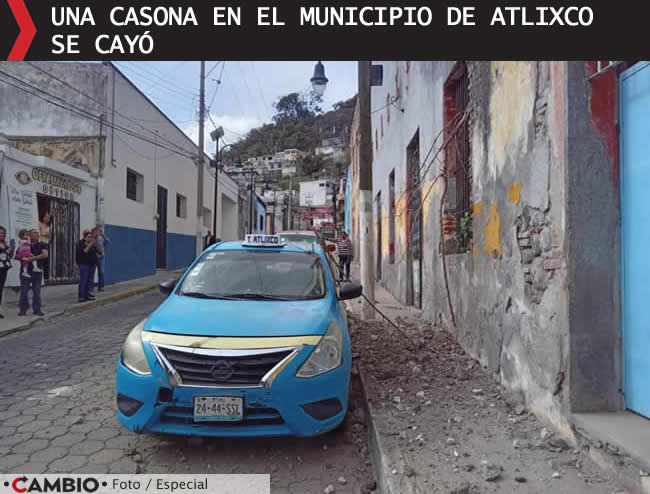 sismo 5 8 grados cimbra puebla casona atlixco