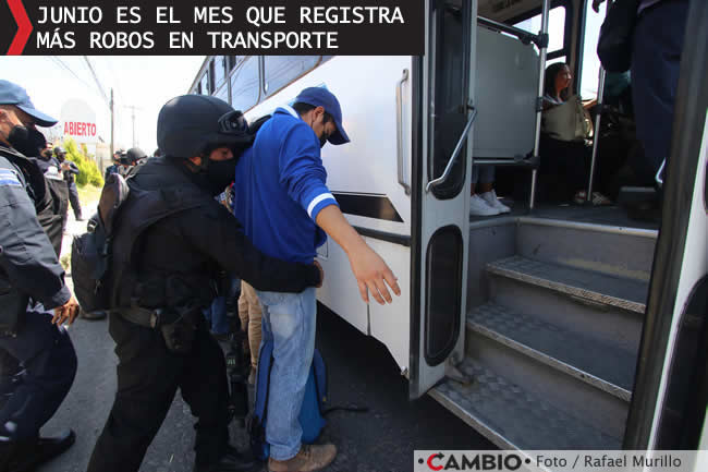 noviembre segundo mes mas atracos transporte junio primero