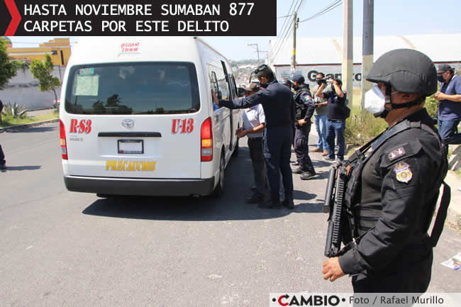 noviembre segundo mes mas atracos transporte publico