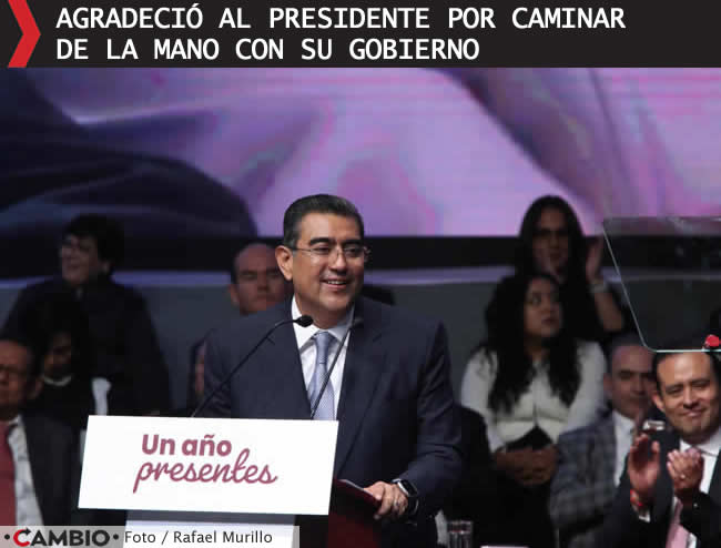 rinde sergio salomon primer informe gobernador puebla agradecimiento presidente