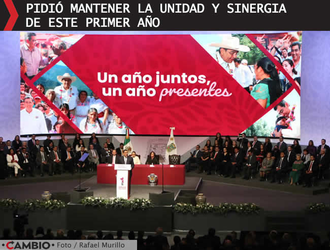 rinde sergio salomon primer informe gobernador puebla mantener unidad