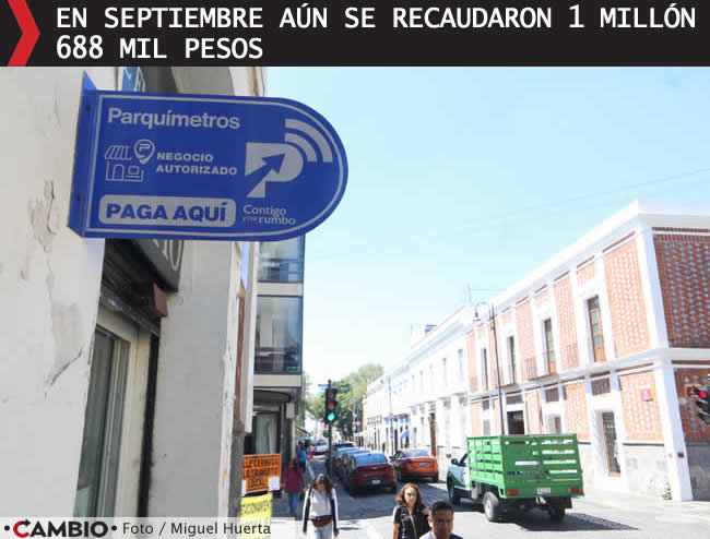 negociazo reactivacion parquimetros ayuntamiento puebla recaudacion 